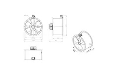 Aksial 710 mm kanalventilator - AL 710 D6 02 CFG