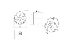 Aksial 800 mm kanalventilator - AL 800 D4 04 CFG