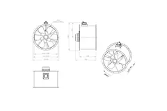 Aksial 900 mm kanalventilator - AL 900 D4 03 CFG
