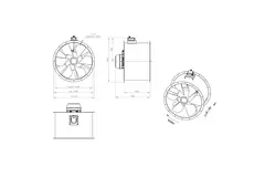 Aksial 900 mm kanalventilator - AL 900 D4 05 CFG