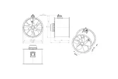 Aksial 800 mm kanalventilator - AL 800 D4 06 CFG