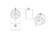 Aksial 800 mm kanalventilator - AL 800 D6 01 CFG