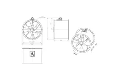 Aksial 800 mm kanalventilator - AL 800 D6 03 CFG