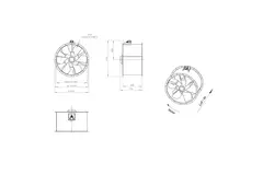 Aksial 1000 mm kanalventilator - AL 1000 D6 02 CFG
