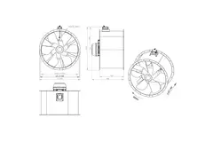 Aksial 1120 mm kanalventilator - AL 1120 D6 03 CFG