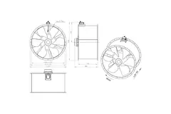 Aksial 1250 mm kanalventilator - AL 1250 D6 01 CFG