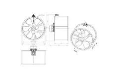 Aksial 1250 mm kanalventilator - AL 1250 D6 02 CFG