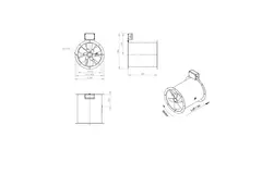 Axial 315 mm røggasventilator med kanal F400 - AL 315 D4 F4 01 CFG