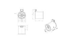 Aksial 315 mm røggasventilator med kanal F400 - AL 315 D42U F4 02 CFG