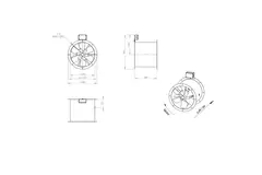 Aksial 400 mm røggasventilator med kanal F400 - AL 400 D2 F4 02 CFG
