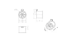 Aksial 400 mm røggasventilator med kanal F400 - AL 400 D42U F4 02 CFG