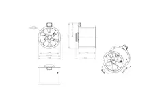 Aksial 500 mm røggasventilator med kanal F400 - AL 500 D42U F4 01 CFG