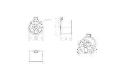 Aksial 450 mm røggasventilator med kanal F400 - AL 450 D4 F4 02 CFG