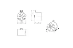 Aksial 450 mm kanalventilator røggas F300- AL 450 D2 F3 02 CFG