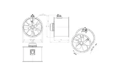 Aksial 800 mm kanalventilator - AL 800 D84U 03 CFG