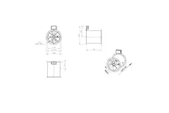Axial 315 mm røggasventilator med kanal F300- AL 315 D42U F3 01 CFG