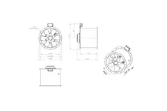 Aksial 500 mm røggasventilator med kanal F400 - AL 500 D2 F4 03 CFG