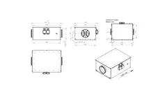 Rørventilator 250 mm isoleret energieffektiv - EM DUO 250 EC K 02
