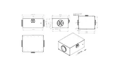 Rørventilator 355 mm isoleret energieffektiv - EM DUO 355 EC K 01