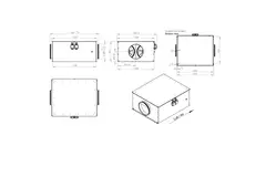 Rørventilator 400 mm isoleret energieffektiv - EM DUO 400 EC K 01