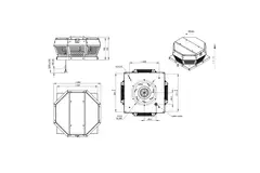 Vandret ventilator til metaltag - DHA 250 ECP 40
