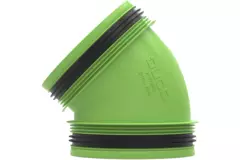 Duco tilslutningsstykke 45° med gummi D160/D160 (M/M)
