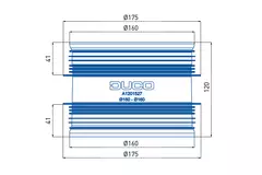 Duco tilslutningsstykke med gummi D160-D160 (M/M)