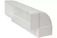 Rektangulær lodret 90° bøjning i plast 220x90mm - KLV29-90