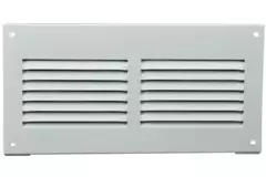 Ventilationsrist i metal, rektangulært 200x100 hvid - MR2010