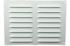 Ventilationsrist i metal, rektangulært 260x190 hvid - MR2619