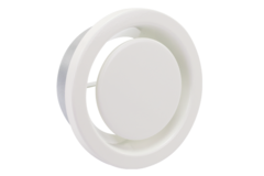 Ventilationsudblæsningsventil 160 mm med metalfjedre - EAV-C160 RAL9010