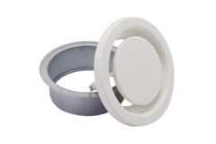 Udluftningsventil 80 mm med metalfjedre - EAV-C80 RAL9010