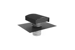 Econox CTM-ventilationshætte 250 mm i aluminium, antracit, med regnkrave