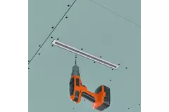 Ergovent rammeløst gitter 500 mm med tilslutningsdiameter 75 mm - standard