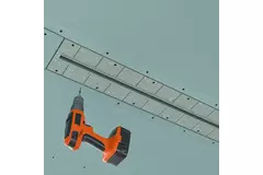 Ergovent pudsbar rammeløs lineær ventilationsrist 1000 mm med tilslutningsdiameter 75 mm – profil