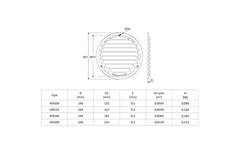 Ventilationsrist i metal rund 100 mm aluminium – MR100AL