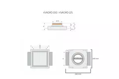 Ergovent rammeløs ventilationsventil firkantet 125 mm