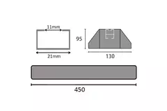 ClimaConnect monteringsstang af vibrationsdæmpende gummi 450 mm