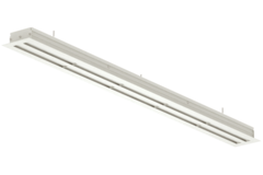 Linjediffusor i aluminium med 1 justerbar mønsterplade - 500 mm - RAL 9010