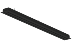 Linjediffusor i aluminium med 1 justerbar mønsterplade - 500 mm - RAL 9005