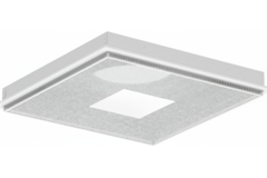 Perforeret loftsdiffusor til indblæsning og udsugning 595x595 mm - 125 mm - RAL 9016