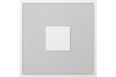 Perforeret loftsdiffusor til indblæsning og udsugning 595x595 mm - 160 mm - RAL 9016