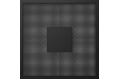 Perforeret loftsdiffusor til indblæsning og udsugning 595x595 mm - 160 mm - RAL 9005