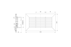 Aluminiumsgitter - med friktionsfjedre - 300x100 mm - RAL 9016