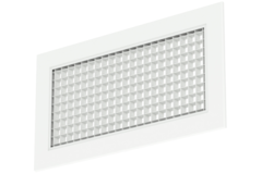 Væggitter i aluminium med fast gitter - med friktionsfjedre - 200x100 mm - RAL 9016