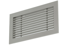 Stanggitter i aluminium - med friktionsfjedre - 300x100 mm - Anodiseret aluminium