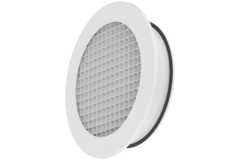 Cirkulært væggitter i aluminium med fast gitter - 315 mm - RAL 9003