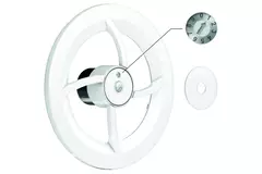 Solara badeværelsesventilator med heat mover - 100 mm diameter - mat hvid