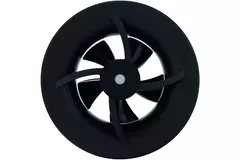 Solara badeværelsesventilator med heat mover - 100 mm diameter - mat sort