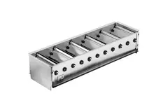 Dobbelt justerbart væggitter i aluminium med dæmper - med friktionsfjedre - 600x100 mm - RAL 9010